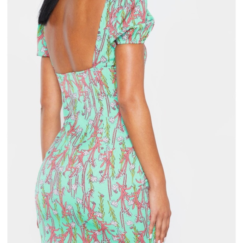 PrettyLittleThing | mint cut out bodycon dress - Picture 3 of 5